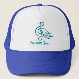 Blue bird music trucker hat