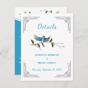 Blue Bird of Happiness Details Enclosure Card