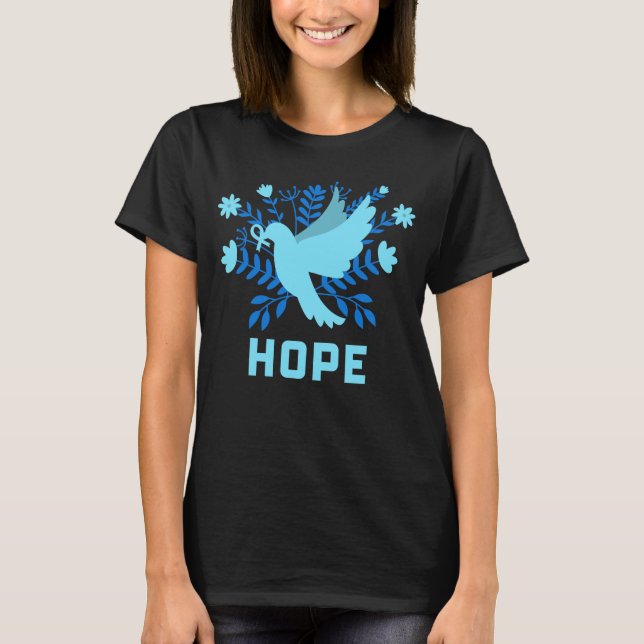 Blue Bird of Hope and Peace - Dove T-Shirt (Front)