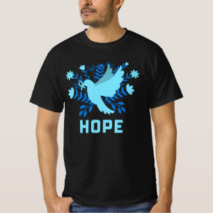Blue Bird of Hope and Peace - Dove T-Shirt