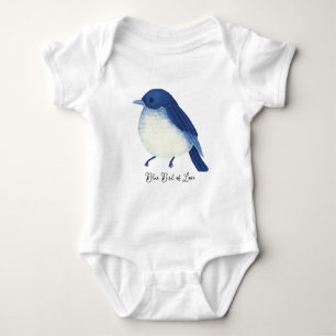  Blue Bird of Love     illustration , Blue Bird of Baby Bodysuit