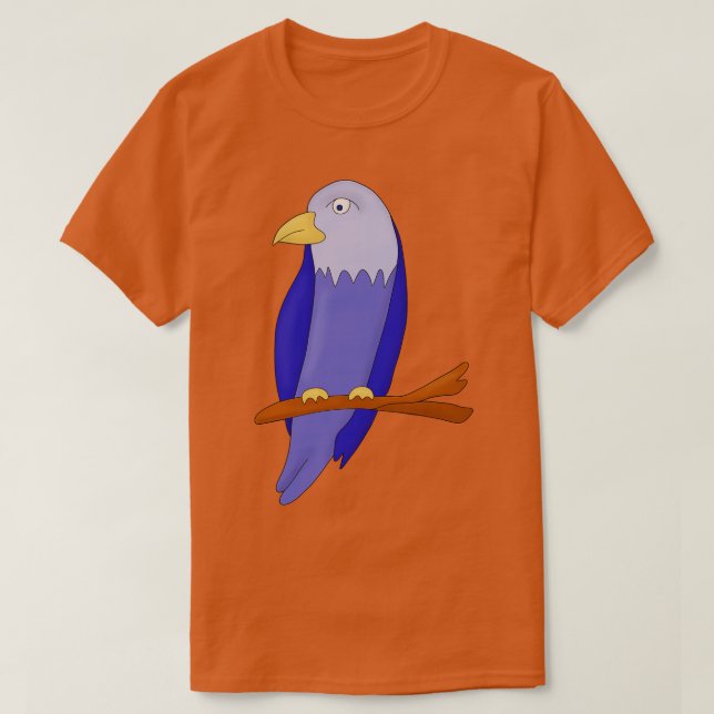 Blue bird on a branch T-Shirt (Design Front)