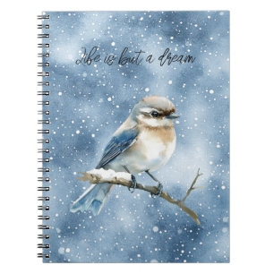 Blue Bird on a Tree Branch Notebook