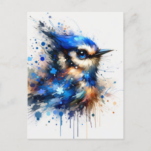Blue bird, Postcrossing Postcard