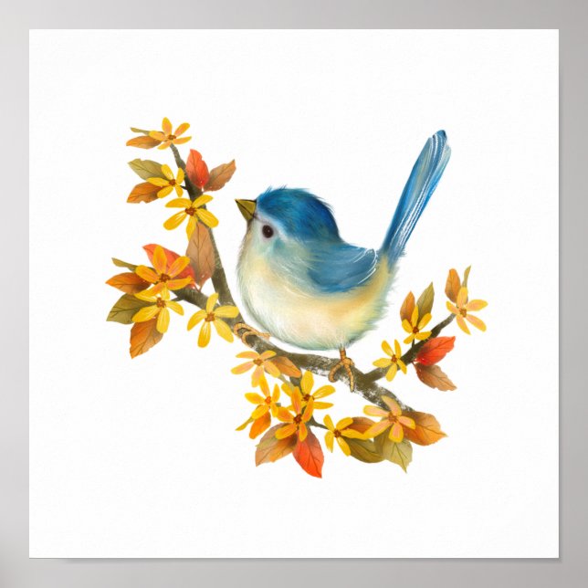 Blue Bird Poster Print (Front)