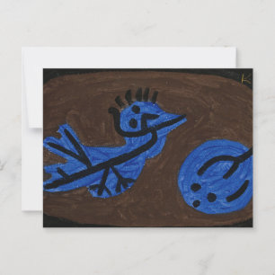Blue Bird Pumpkin - Paul Klee 1939 Postcard