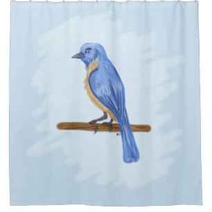Blue Bird Shower Curtain