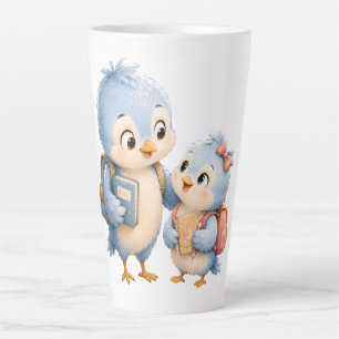 Blue Bird Siblings Latte Mug