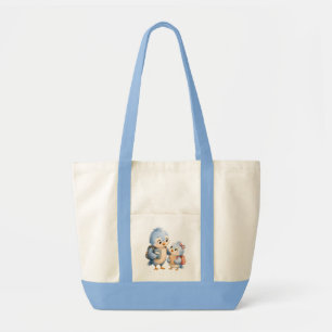 Blue Bird Siblings Sky Tote Bag