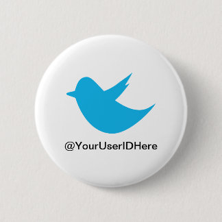 Blue Bird Social Media 6 Cm Round Badge