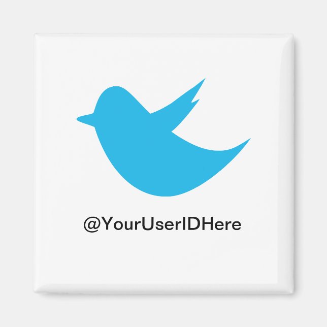 Blue Bird Social Media Magnet (Front)