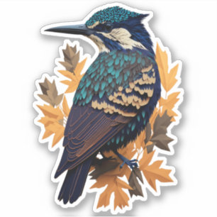 Blue Bird Sticker - Vibrant Animal Art