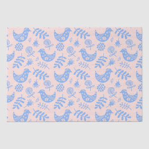 Blue bird tissue paper