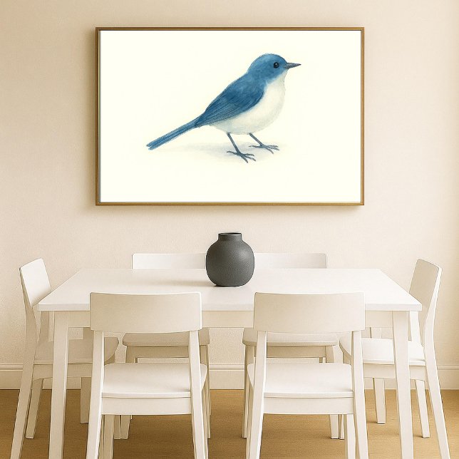 Blue Bird Watercolor Art Poster (Creator Uploaded)