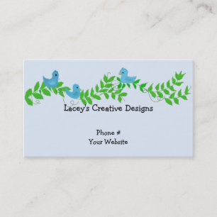 Blue Birds and Green Vines Business Card