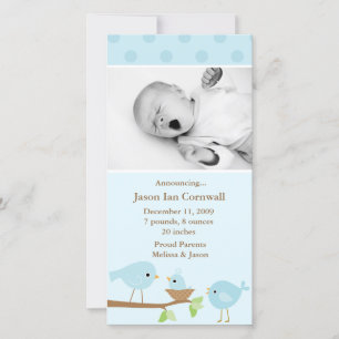 Blue Birds Birth Announcement