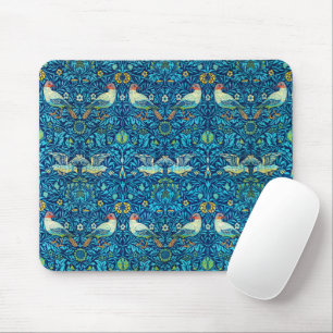 Blue birds botanical vintage William Morris  Mouse Pad