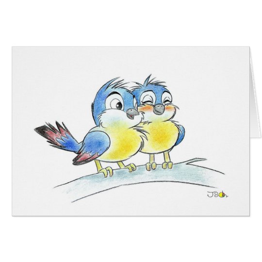 Blue birds card