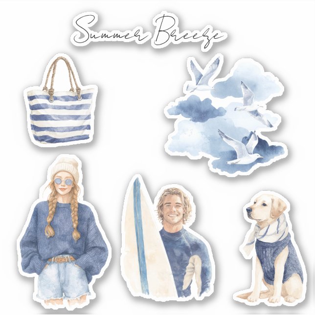 Blue Birds Clouds Summer Breeze (Front)