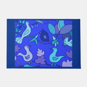 Blue Birds Doormat