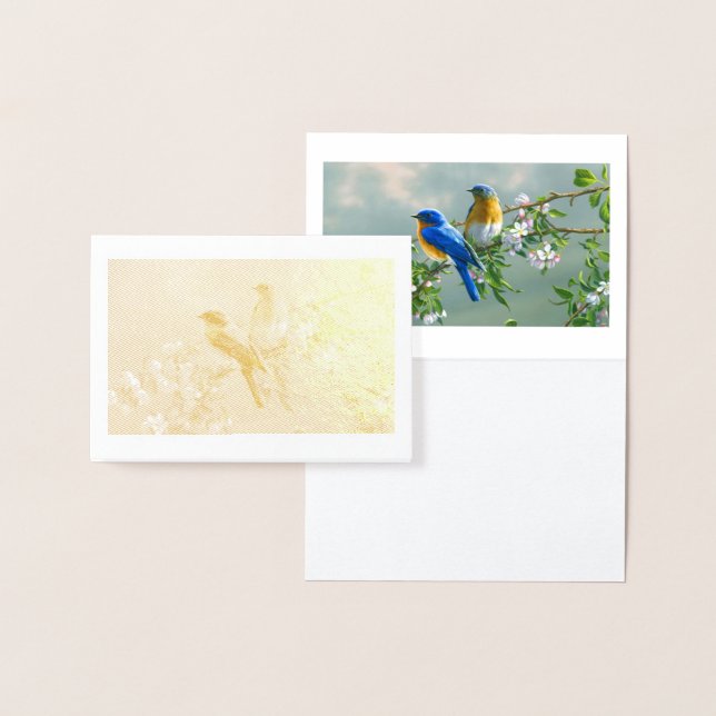 Blue Birds Foil Card (Display)