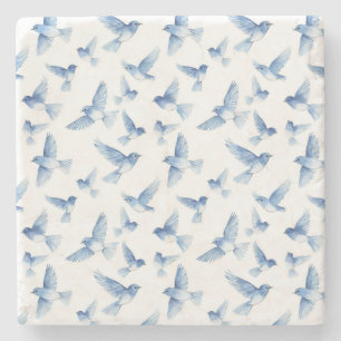 Blue Birds in Flight Stone Coaster