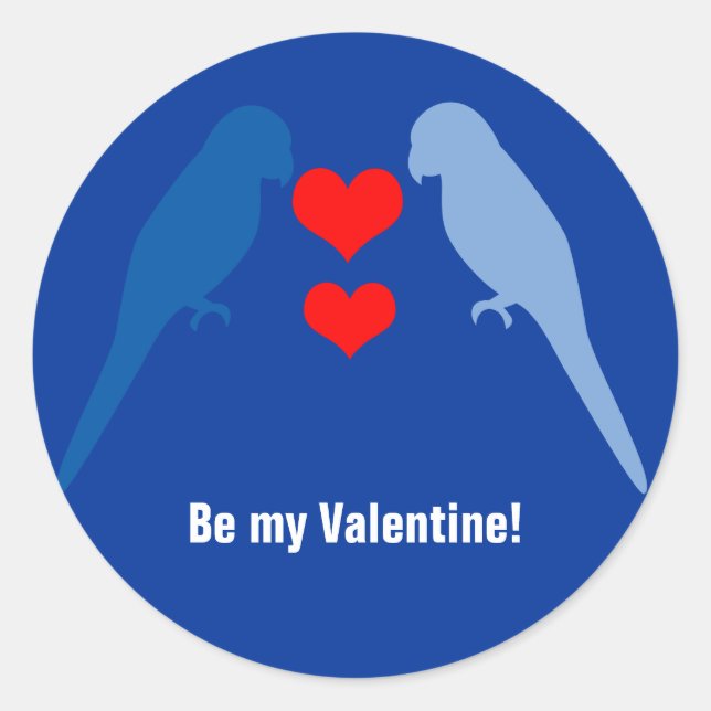 Blue Birds in Love Sticker (Front)