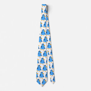 Blue birds party tie