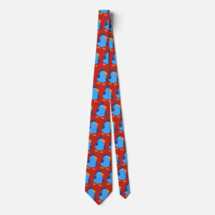 Blue birds party tie