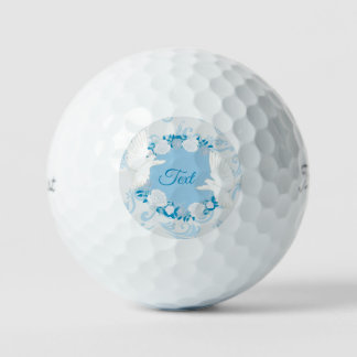 blue Birds Pattern  Golf Balls