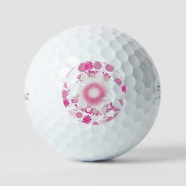 blue Birds Pattern  Golf Balls (Front)