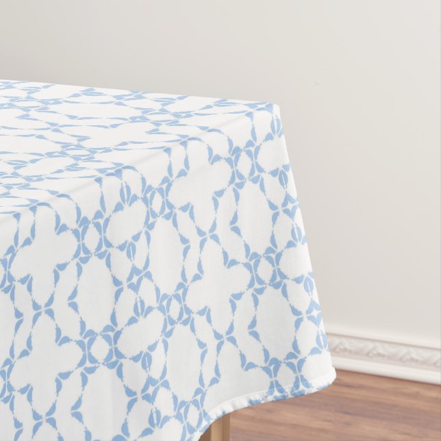 Blue Birds Pattern Tablecloth (In Situ)
