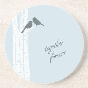 Blue Birds Together Forever Coaster