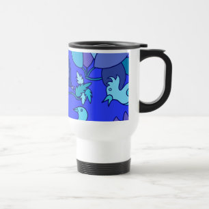 Blue Birds Travel Mug