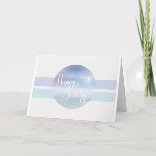 Blue Birthday Card (Front)