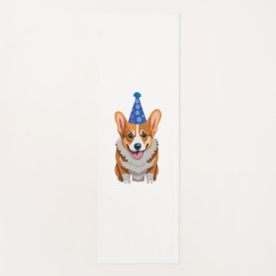 Blue Birthday Corgi Classic T-Shirt Yoga Mat