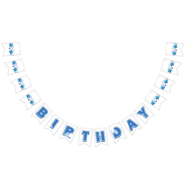 Blue Birthday Flag Banner (All)