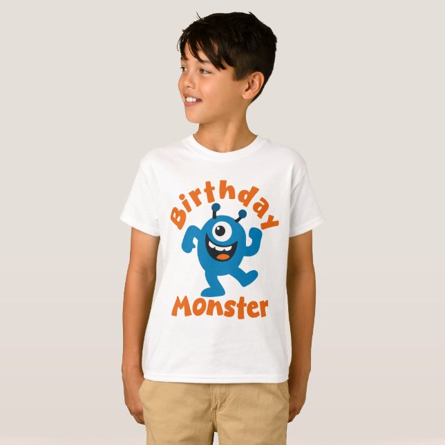 Blue Birthday Monster T-Shirt (Front Full)