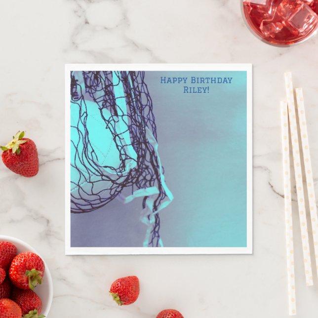 Blue  Birthday Net & Volleyball  Napkin (Insitu)
