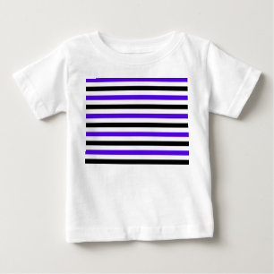 Blue Black and white stripes design Baby T-Shirt