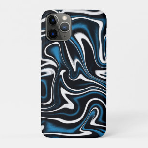 Blue, Black and White Swirls Case-Mate iPhone Case