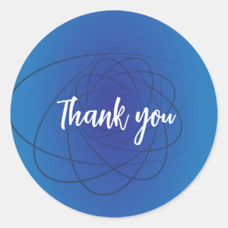 Blue black background art Sticker