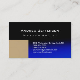 Blue Black Beige Professional Artist Business Card