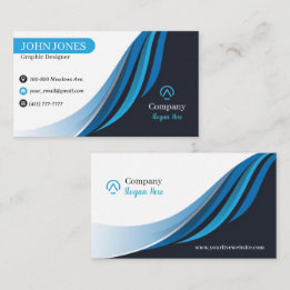 Blue & Black Business Cards 5 Pack of 100