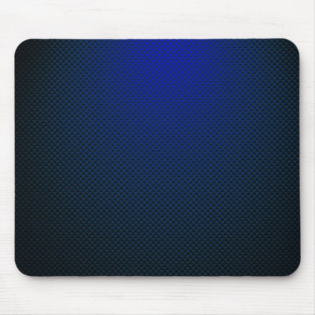 Blue black carbon fibre patterned mouse pad (Front)