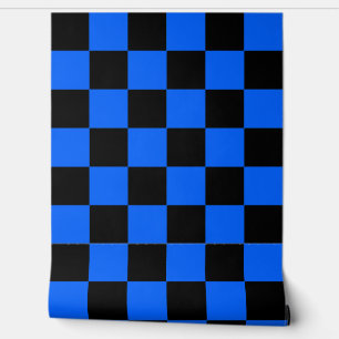 Blue Black Chequered Check Wall Decor