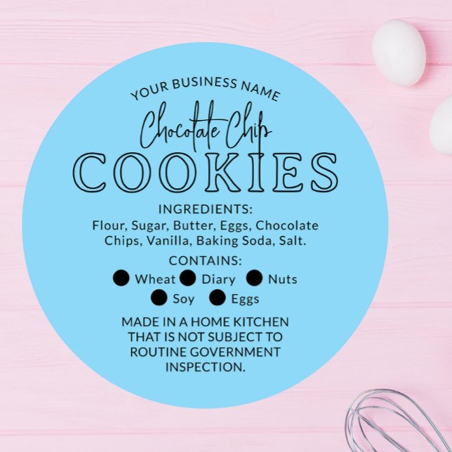 Blue Black Chocolate  Cookies Cottage Law Sticker (Creator Uploaded)