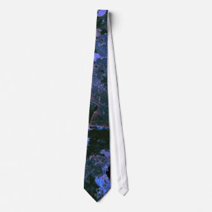 Blue/Black Crystallised Tie