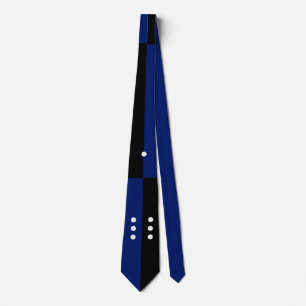 Blue/black dice bachelor party favour tie
