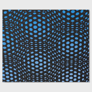 Blue Black Dot Paper Wrapping Gift
